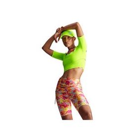 Adidas IW3880 By Stella McCartney Printed Shine Rolltop Çok Renkli Kadın Bisiklet Taytı