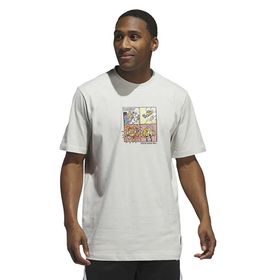 Adidas IX0096 Gri Lil Stripe Comic Graphic TEE Günlük Erkek T-shirt