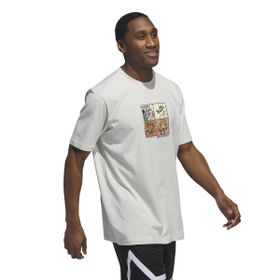 Adidas IX0096 Gri Lil Stripe Comic Graphic TEE Günlük Erkek T-shirt