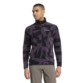 Adidas IX7721 Terrex Multi Printed Full Zip Dik Yaka Erkek Polar