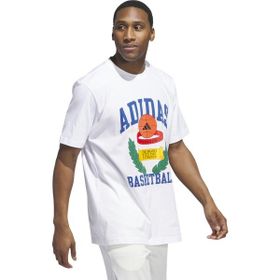 Adidas IY1158 Crest Basketball Graphic Beyaz Erkek T-Shirt