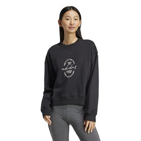 Adidas IY1458 Bluv Q3 Siyah Yuvarlak Yaka Kadın Sweatshirt