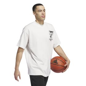 Adidas IY1594 AE GFX Tee Basketbol Bej Erkek T-Shirt