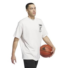Adidas IY1594 AE GFX Tee Basketbol Bej Erkek T-Shirt