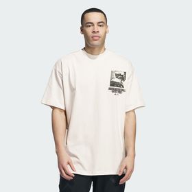 Adidas IY1594 AE GFX Tee Basketbol Bej Erkek T-Shirt