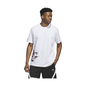 Adidas IY3726 Beyaz TRAE FNDN TEE Basketbol Erkek T-shirt
