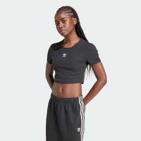 Adidas IY9664-001 Essentials Ribbed Siyah Kadın T-Shirt