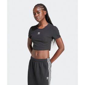 Adidas IY9664-001 Essentials Ribbed Siyah Kadın T-Shirt