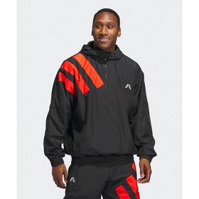 Adidas JC8782-001 Anthony Edwards Anorak Pullover Siyah Erkek Sweatshirt
