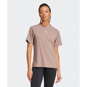 Adidas JD1491-001 Kahverengi Essentials Wide Rib Kadın T-Shirt