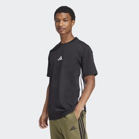 Adidas JD1906 Essentials 3 Stripes Single Jersey Siyah Erkek T-Shirt