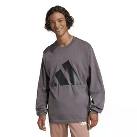 Adidas JE8928 Big Logo SJ Gri Yuvarlak Yaka Erkek T-Shirt