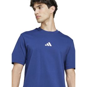 Adidas JF1093 Essentials Small Logo Single Jersey Mavi Erkek T-Shirt