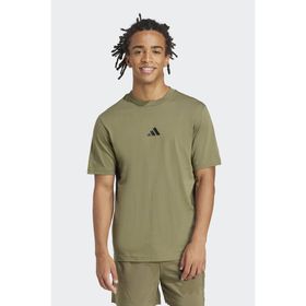 Adidas JF1097 Essentials Small Logo Single Jersey Yeşil Erkek T-Shirt