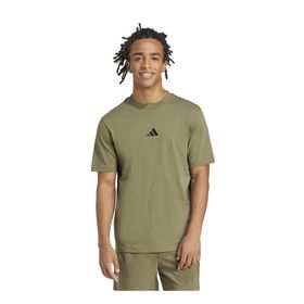 Adidas JF1097 Essentials Small Logo Single Jersey Yeşil Erkek T-Shirt