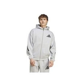 Adidas JF2450 Z.N.E. Full-Zip Gri Günlük Stil Erkek Sweatshirt