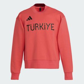 Adidas JG3504 Turkiye Crew M Türkiye Kırmızı Antrenman Erkek Sweatshirt