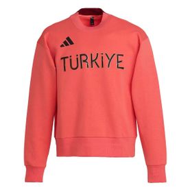 Adidas JG3504 Turkiye Crew M Türkiye Kırmızı Antrenman Erkek Sweatshirt