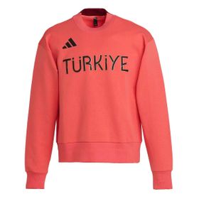 Adidas JG3504 Turkiye Crew M Türkiye Kırmızı Antrenman Erkek Sweatshirt