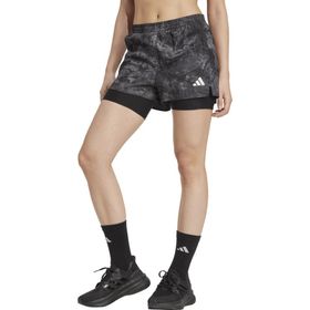 Adidas JL8718 Own The Run Spray Dye 2-In-1 Kadın Koşu Şortu