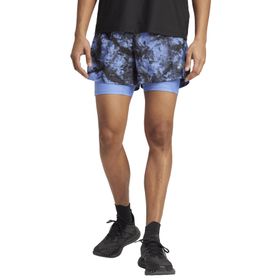 Adidas JL8721 Erkek Own The Run Spray Dye 2-In-1 Şort Koşu