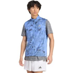 Adidas JL8727 Mavi Own The Run Spray DYE Vest Erkek Koşu Yelek