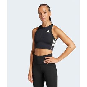 Adidas JN7162-001 Siyah Adizero Running Gel Pocket Crop Top Kadın Atlet