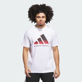 Adidas JV8423 Basketbol Grafikli Beyaz Erkek T-Shirt