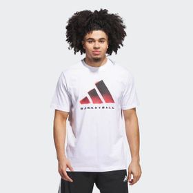 Adidas JV8423 Basketbol Grafikli Beyaz Erkek T-Shirt