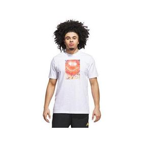 Adidas JV8433 Beyaz Basketball Is Happiness Grafik Basklı Erkek T-Shirt