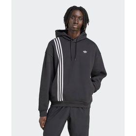 Adidas JV9879-001 Front Stripes Hoodie Siyah Erkek Sweatshirt