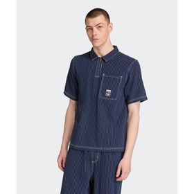 Adidas JW0169-001 Mavi Wabash Loose Shirt Erkek Gömlek