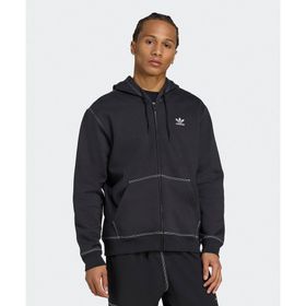 Adidas JW0969-001 Essentials Trefoil Full-Zip Hoodie Siyah Erkek Sweatshirt