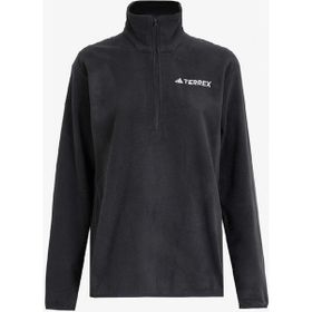 Adidas JX5057 MT ESS HZ FL Siyah Erkek Fermuarlı Normal Düz Polar Sweatshirt