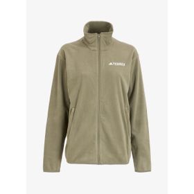 Adidas JX5069 MT ESS FZ FL Düz Yeşil Erkek Polar Sweatshirt