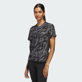 Adidas JZ5474 Own The Run Allover Print Kadın Koşu T-shirt
