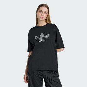 Adidas KC7861 Pearl Trefoil Kadın Siyah Tişört