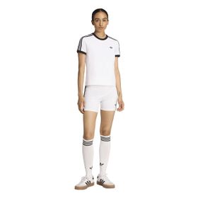 Adidas KD3683-001 Beyaz 3-Stripes Slim Kadın Tişört