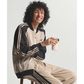 Adidas KE0114-001 Bej Loose Mesh Track Top Erkek Ceket