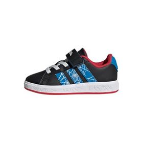 Adidas Marvel Spider-Man Grand Court JQ8073 Siyah Çocuk Spor Ayakkabı