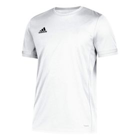 Adidas T19 SS JSY Çizgili Beyaz Erkek T-shirt