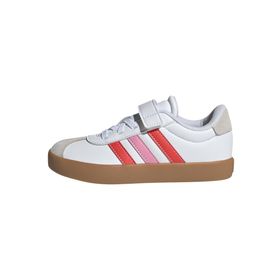 Adidas VL Court 3.0 EL C Ftwwht-Brired-Blipnk Düşük Taban Unisex Çocuk Spor Ayakkabı