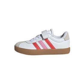 Adidas VL Court 3.0 EL C Ftwwht-Brired-Blipnk Düşük Taban Unisex Çocuk Spor Ayakkabı