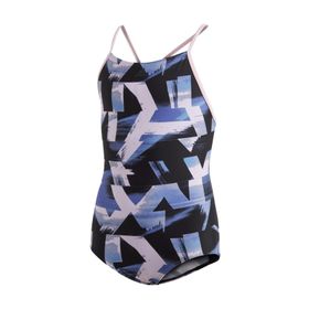 Adidas Ya Aop Suit DQ3374 Lacivert Kız Çocuk Yüzücü Mayosu