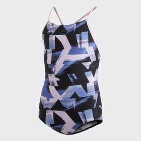Adidas Ya Aop Suit DQ3374 Lacivert Kız Çocuk Yüzücü Mayosu