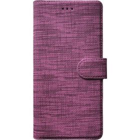 Adige Apple iPhone 11 Pro Cüzdan Kapaklı Kartlıklı Kumaş Mürdüm Kılıf