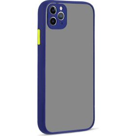 Adige Apple iPhone 11 Pro Max Hux Arkası Buğulu Sert Mika Lacivert Kılıf