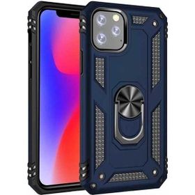 Adige Apple iPhone 11 Pro Vega Yüzüklü Standlı Darbe Korumalı Lacivert Kılıf