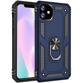 Adige Apple iPhone 11 Vega Yüzüklü Standlı Darbe Korumalı Lacivert Kılıf