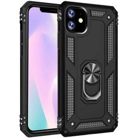 Adige Apple iPhone 11 Vega Yüzüklü Standlı Darbe Korumalı Siyah Kılıf
